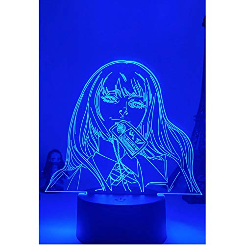 3D-Nachtlicht, Anime, Kakegurui & Midari Ikishima, LED, für Schlafzimmer, Dekoration, buntes Nachtlicht von Anjinguang
