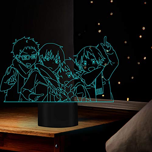 3D-Lampe, Anime Haikyuu Tendou Satori, Licht für Kinderzimmer, Dekor-Nachtlicht, Geburtstagsgeschenk, Manga Gadget Tendou, Lampe Haikyuu, 16 Farbwechsel (Fernbedienung und Touch) von Anjinguang