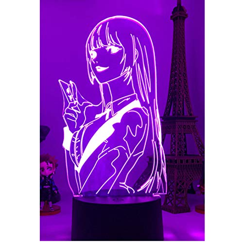 3D-Nachtlicht, Anime-Lampe, Yumeko Jabami von Kakegurui, Gambler, Geschenk für Schlafzimmer, Dekoration, Nachtlicht, niedliche japanische Figuren, Spielzeug von Anjinguang