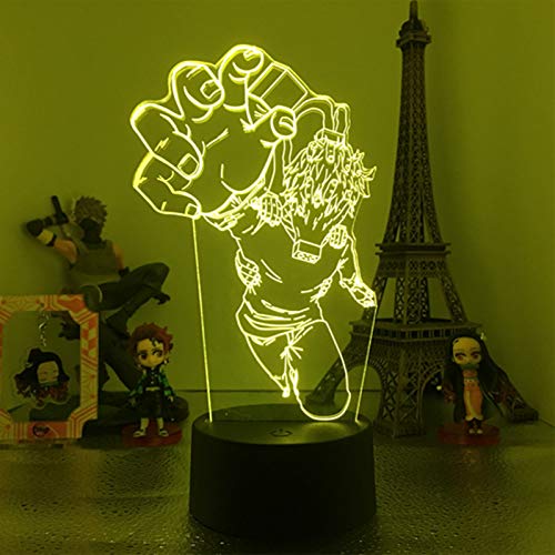 3D-Nachtlicht Illusionslampe für Kinder, Boku No Hero Academia Denki Kaminari Anime LED-Lampe My Academia Nachtlicht für Heimdekoration, Touch-Steuerung von Anjinguang