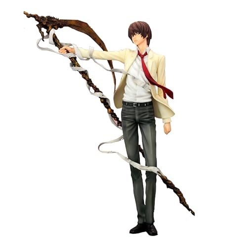 Anjinguang Anime Death Note Figure Light Yagami Statue PVC Manga Series Character Figurine Statische Modellsammlung Skulptur Raumdekor Tischornament 26 cm von Anjinguang