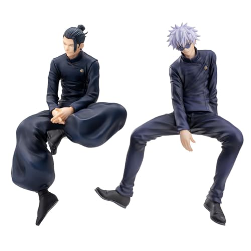 Anjinguang Gojo Satoru and Geto Suguru Figur Anime Action Figure Set 14cm Sitting Postion Figuren Model Home Ornament Statue PVC von Anjinguang