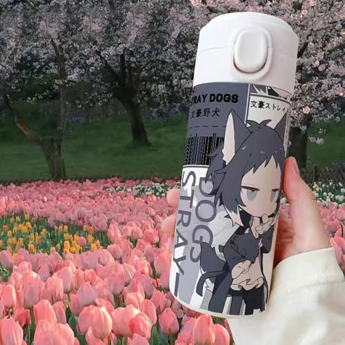 Bungo Stray Dogs Tasse, Dazai Osamu Nakahara Chuuya Thermobecher, Anime-Thermosbecher, Edelstahl, hält warm 8–12 Stunden, 420 ml, Cartoon-Becher für Reisen, Büro, Sport, Schule Bungo Stray Dogs Tasse, Dazai Osamu Nakahara Chuuya Thermobecher, Anime-Thermosbecher, Edelstahl, hält warm 8–12 Stunden, 420 ml, Cartoon-Becher für Reisen, Büro, Sport, Schule von Anjinguang