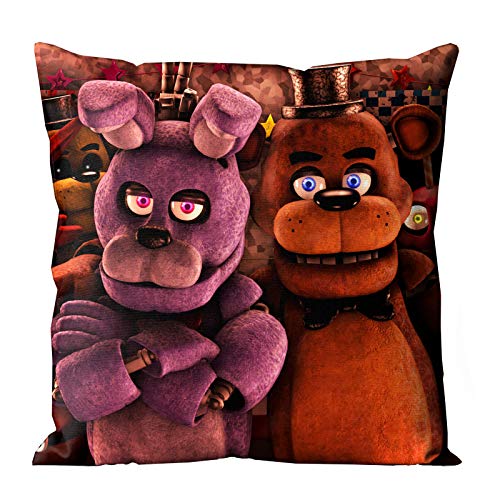 Five Ni-ghts at Fre-ddy's Kissenbezug FNAF Springtrap Square Kissenbezug FNAF Throw Kissenbezug Doppelseiten Dekorativer quadratischer Kissenbezug für Sofakissen Autokissen Innendekorationen 40x40 cm von Anjinguang