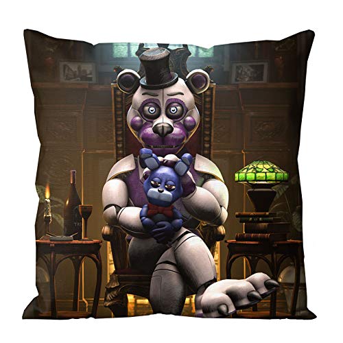 Five Ni-ghts at Fre-ddy's Kissenbezug FNAF Springtrap Square Kissenbezug FNAF Throw Kissenbezug Doppelseiten Dekorativer quadratischer Kissenbezug für Sofakissen Autokissen Innendekorationen 40x40 cm von Anjinguang