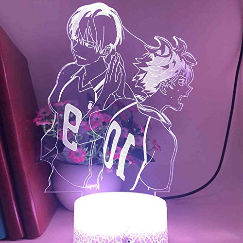 Haikyuu LED-Nachtlicht Anime Kozume Kenma Lampe Kinder Geburtstag Geschenk für Schlafzimmer Dekor Haikyuu Kenma Illusion Licht - 7 Farben Touch von Anjinguang