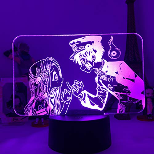 Hanako Kun 3D-LED-Nachtlicht, Acryl, optische Illusion, mit Fernbedienung, Anime-Motiv, Geschenk für Kinder und Jungen, Schlafzimmerbeleuchtung von Anjinguang