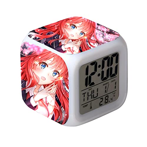 The Quintessential Quintuplets Alarm Clock Anime Nakano Miku 7 Colors Changing Digital Bedside Silent Alarm Clock Cartoon Night Light Desktop Decoration Clock von Anjinguang