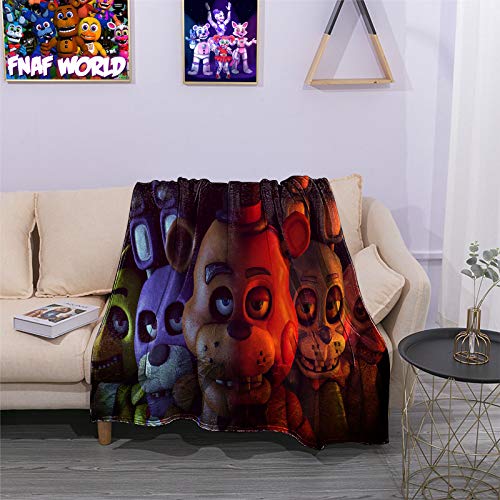 Weiche Plüsch-Überwurfdecke Five Nights at Fre-ddys Help Wanted Fuzzy Leichte Warme Decke für Bett Couch Stuhl Herbst Winter Frühling Wohnzimmer von Anjinguang