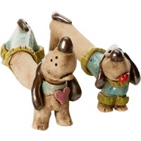 Handgemachte Keramik Dackel Paar Türkis Hund Liebhaber Geschenk von AnkaChristof
