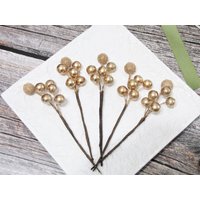 Packung Mit 10 Gold-Beeren-sticks, Geschenkverpackung, Gold Hochzeit Tischdekor, Serviette Wickeln, Farbe Dekor, Haar-Zugang Packung Mit 10 Gold-Beeren-sticks, Geschenkverpackung, Gold Hochzeit Tischdekor, Serviette Wickeln, Farbe Dekor, Haar-Zugang von AnkaGarden