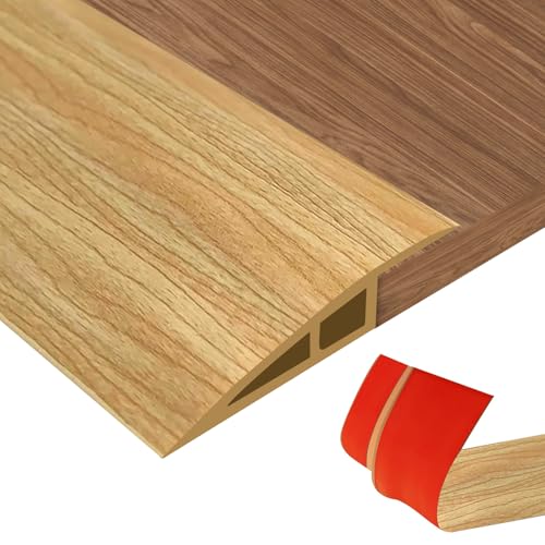 PVC Türschwellen Leiste, Übergangsprofil Selbstklebend (Blockholzkorn, für 15mm bis 20mm, 1M) von AnkekolyStar