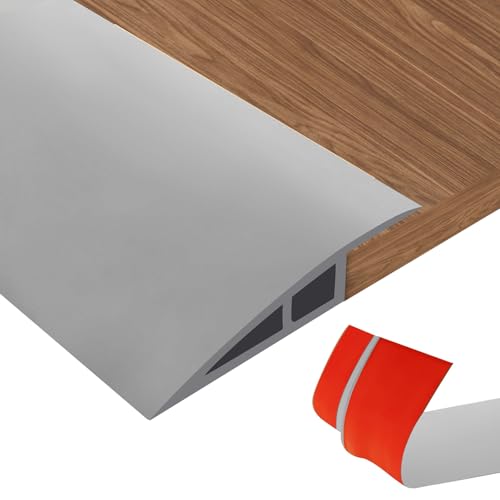 PVC Türschwellen Leiste, Übergangsprofil Selbstklebend (Grau, für 15mm bis 20mm, 1M) von AnkekolyStar