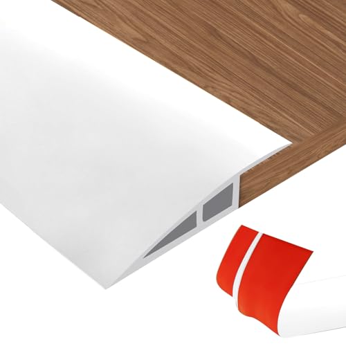 PVC Türschwellen Leiste, Übergangsprofil Selbstklebend Höhenausgleich von 5–10mm, Übergangsleiste Boden zum Verbinden von Bodenfugen und Teppichschwellenübergang, Bodenfliesen 2M von AnkekolyStar