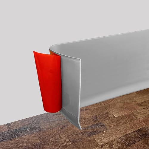 Weichsockelleiste Selbstklebend - Sockelleisten aus PVC,10 Meter Fussleisten, Übergangsschiene Bodenleisten für Küche, Bad, Schlafzimmern und Wohnzimmern, Breite 10cm von AnkekolyStar