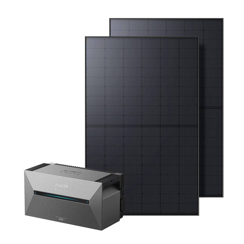 Anker Solix Solarbank 2 E1600 AC mit 2 Pack 440 W RS40D Solar Panel von Anker SOLIX