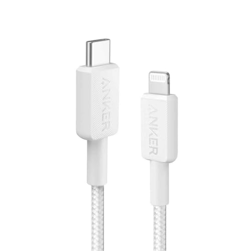 Anker 322 USB-C to Apple iPhone Lightning 1.8m MFI Lizenziertes Lade-/Datenkabel - Weiß - A81B6 von Anker