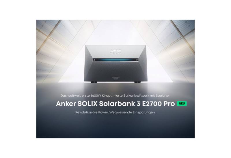 Anker ANKER SOLIX Solarspeicher E2700 Pro, 2,7kWh, Balkonkraftwerk Solarakkus von Anker