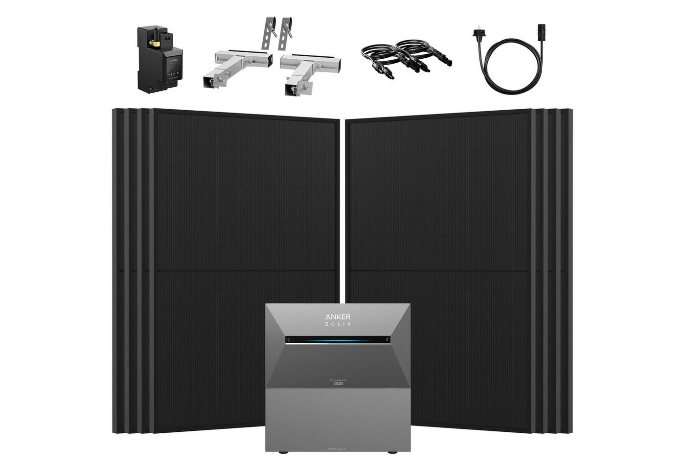 Anker Balkonkraftwerk 3520W Anker SOLIX Solarbank 3 E2700 Pro mit Zusatzsakkus und Kabel, (Smart Meter und 8x JASolar 440Wp Full Black im Lieferumfang enthalten), Speicher mit integriertem Wechselrichter, All-in-One 2,668kWh Akku Anker Balkonkraftwerk 3520W Anker SOLIX Solarbank 3 E2700 Pro mit Zusatzsakkus und Kabel, (Smart Meter und 8x JASolar 440Wp Full Black im Lieferumfang enthalten), Speicher mit integriertem Wechselrichter, All-in-One 2,668kWh Akku von Anker