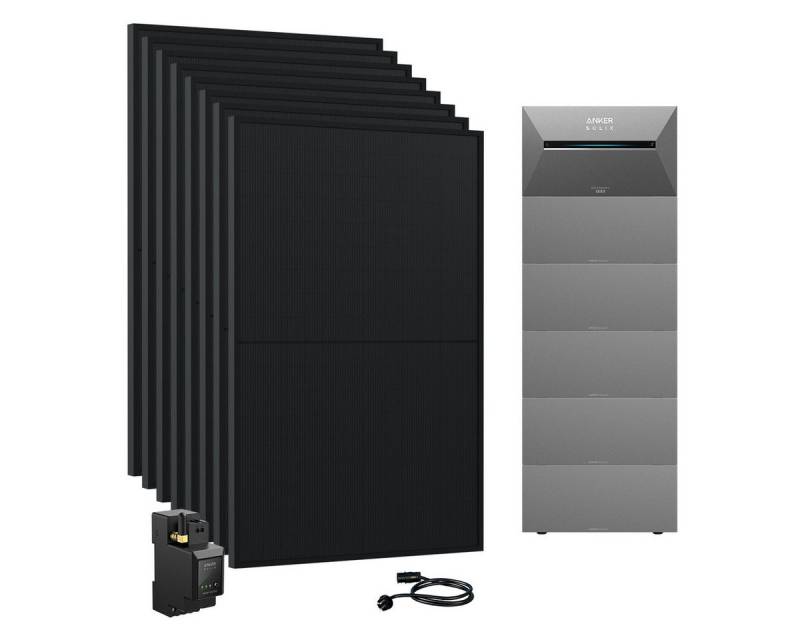 Anker Balkonkraftwerk 3600W Solaranlage Anker SOLIX Solarbank 3 E2700 Pro mit Zusatzakkus, (Smart Meter und 8x JASolar 450Wp Full Black im Lieferumfang enthalten), Speicher mit integriertem Wechselrichter, All-in-One 2,668kWh Akku Anker Balkonkraftwerk 3600W Solaranlage Anker SOLIX Solarbank 3 E2700 Pro mit Zusatzakkus, (Smart Meter und 8x JASolar 450Wp Full Black im Lieferumfang enthalten), Speicher mit integriertem Wechselrichter, All-in-One 2,668kWh Akku von Anker