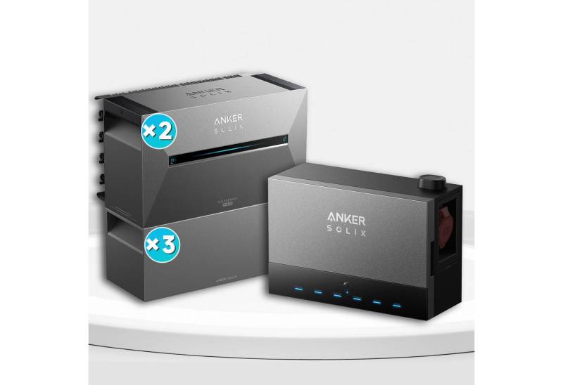 Anker Balkonkraftwerk Anker SOLIX Power Dock - Solarbank Multisystem, (mit 2x Anker Solix Solarbank 3 E2700 Pro und BP2700) von Anker