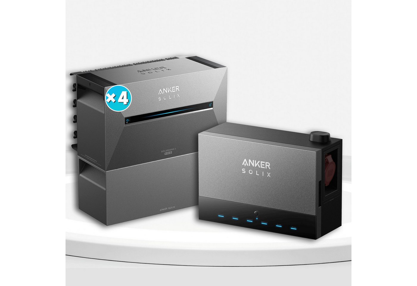 Anker Balkonkraftwerk Anker SOLIX Power Dock - Solarbank Multisystem, (mit 4x Anker Solix Solarbank 3 E2700 Pro und BP2700 (optional) von Anker