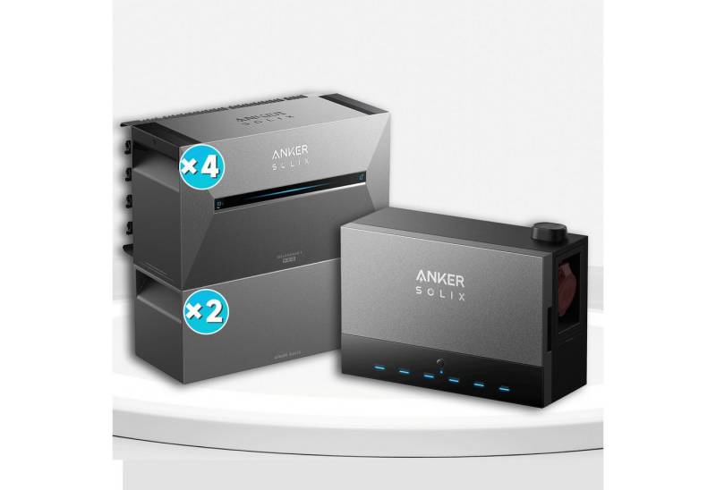 Anker Balkonkraftwerk Anker SOLIX Power Dock - Solarbank Multisystem, (mit 4x Anker Solix Solarbank 3 E2700 Pro und BP2700 (optional) von Anker