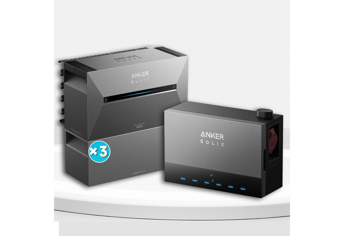 Anker Balkonkraftwerk Anker SOLIX Power Dock - Solarbank Multisystem, (mit Anker Solix Solarbank 3 E2700 Pro und BP2700) von Anker
