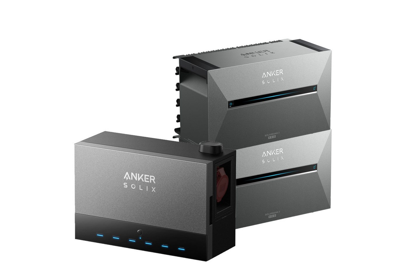 Anker Balkonkraftwerk Anker SOLIX Power Dock mit 1/2/3 Anker SOLIX Solarbank 3 E2700 Pro, (Set, 1Anker SOLIX Power Dock +1/2/3 Anker SOLIx Solarbank3 E2700 Pro) von Anker