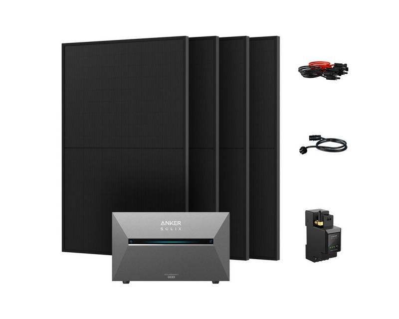 Anker Balkonkraftwerk BKW 880W/1760W Anker SOLIX Solarbank 3 E2700 Pro mit Smart Meter, (4-St) von Anker