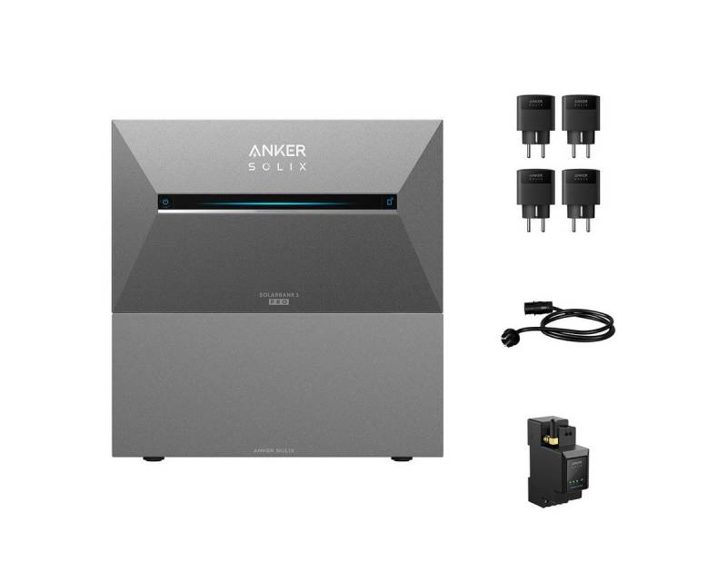 Anker Balkonkraftwerk Anker SOLIX Solarbank 3 E2700 Pro mit Zusatzsakkus und Smart Plug, (Smart Meter und 4x Anker Smart Plug im Lieferumfang enthalten), Speicher mit integriertem Wechselrichter, All-in-One 2,668kWh Akku Anker Balkonkraftwerk Anker SOLIX Solarbank 3 E2700 Pro mit Zusatzsakkus und Smart Plug, (Smart Meter und 4x Anker Smart Plug im Lieferumfang enthalten), Speicher mit integriertem Wechselrichter, All-in-One 2,668kWh Akku von Anker