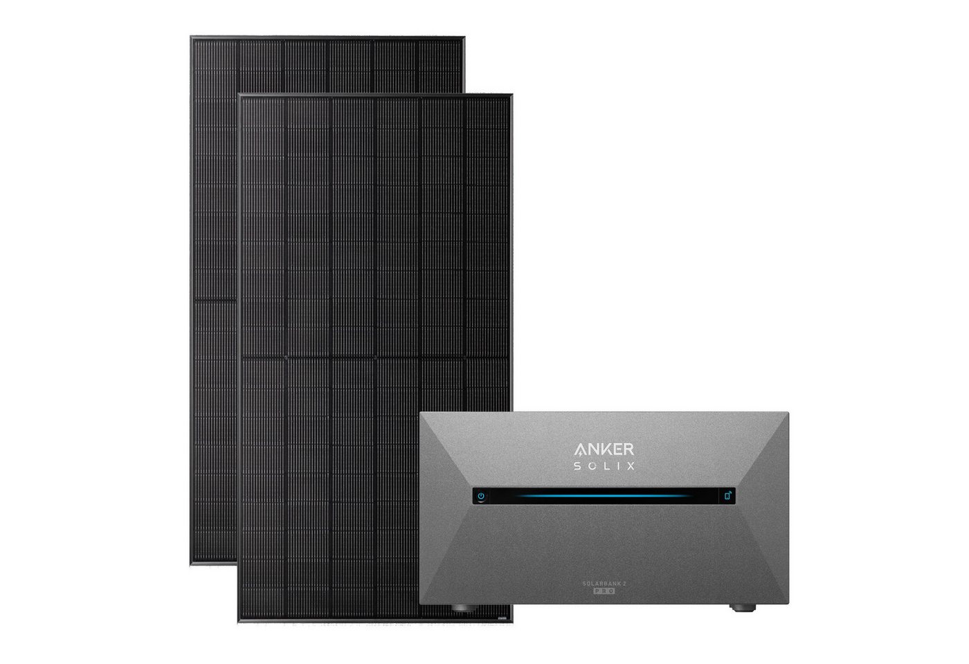 Anker Balkonkraftwerk Anker Solix 1000W Balkonkraftwerke Solarbank 2 Pro ohne/mit Halterung, (Set, 2 × SolarSpace 510W Module+1 × Anker E1600 2 Pro +Ohne/mit Halterung) von Anker