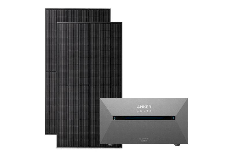 Anker Balkonkraftwerk Solix 1000W Balkonkraftwerk Komplettset mit Solarbank E1600 2 Pro, (Set, 2 × 500W Solarmodule+1 × Anker E1600 2 Pro +Ohne/mit Halterung), IP65, Plug und Play von Anker