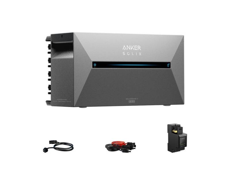 Anker Balkonkraftwerk Anker Solix Solarbank 2 E1600 Pro Batteriespeicher mit Smartem Zähler, (Smart Meter im Lieferumfang enthalten), Speicher mit integriertem Wechselrichter, All-in-One 1600Wh Akku von Anker