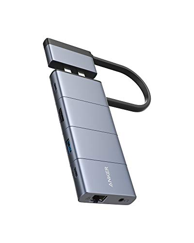 Anker PowerExpand 9-in-2 Hub Adapter für MacBook mit 85W Power Delivery, 4K@30Hz HDMI, Multifunktion USB-C, 2 USB-A 3.0 Ports, 1 Gbps Ethernet, 3.5mm Audio, SD und microSD Speicherkartenleser Anker PowerExpand 9-in-2 Hub Adapter für MacBook mit 85W Power Delivery, 4K@30Hz HDMI, Multifunktion USB-C, 2 USB-A 3.0 Ports, 1 Gbps Ethernet, 3.5mm Audio, SD und microSD Speicherkartenleser von Anker