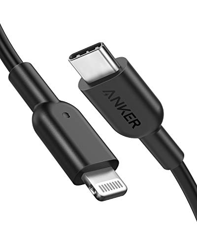 Anker PowerLine II USB C auf Lightning Kabel,90 cm lang, MFi-Zertifiziert, für iPhone 13/13 Pro/12/12 Pro Max/11 Pro/X/XS/XR/8 Plus, für Typ-C Ladegeräte,Unterstützt Power Delivery(Schwarz) von Anker
