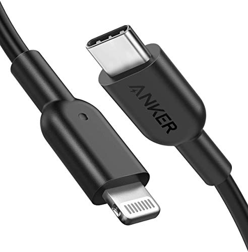 Anker PowerLine II USB C auf Lightning Kabel,180 cm lang, MFi-Zertifiziert, für iPhone iPhone 13/13 Pro/12/12 Pro Max/11Pro/X/XS/XR/8 Plus, für Typ-C Ladegeräte,Unterstützt Power Delivery(Schwarz) von Anker