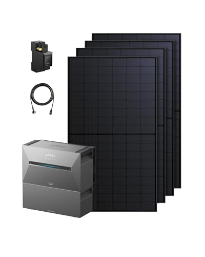Anker SOLIX Balkonkraftwerk mit Speicher, Solarbank 3 E2700 Pro (2680Wh), BP2700 (2680Wh), 4× 500W Solarpanels, 4 MPPTs (3600W), bis zu 16kWh, 1200W bidirektional, Anker Intelligence, Plug&Play von Anker