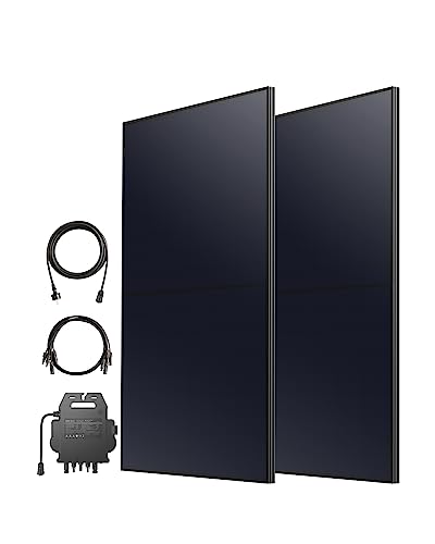 Anker SOLIX RS40P Balkonkraftwerk, Kostenloses OTA-Update auf 800W-Mikro-Wechselrichter, Glattes Schwarz, 890Wp Photovoltaik Solarpanel 2X 445W, Typ-N IBC-Modul, 25% Effizienz, ohne Halterungen von Anker