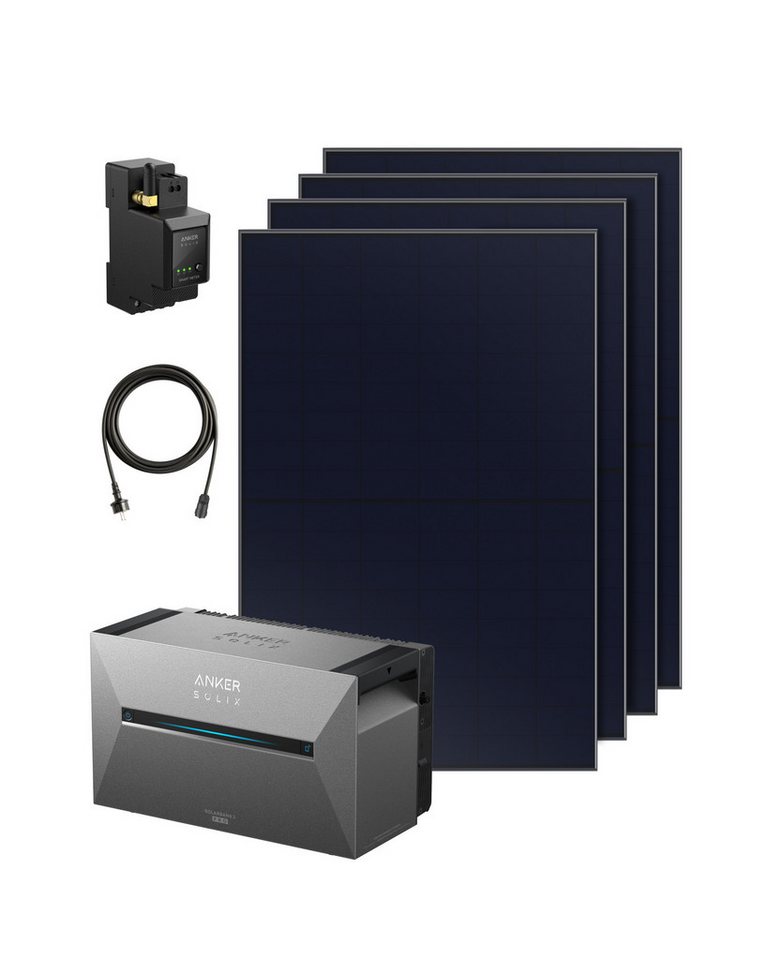 Anker Solarmodul Anker SOLIX Solarbank 3 E2700 Pro (2680Wh) mit 4× 445W Solarpanels, 1800 W, (1-St), 16kWh erweiterbar, 1200W bidirektional von Anker
