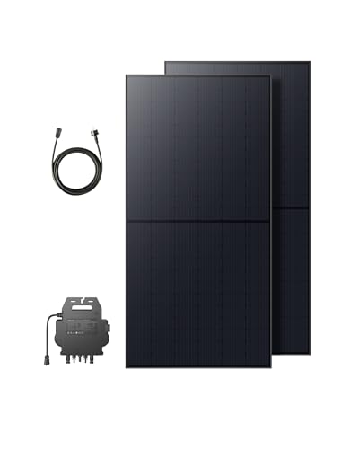 Anker SOLIX Balkonkraftwerk (1080W), 23% Effizienz, Glattes schwarzes Design, Gratis OTA Upgrade auf 800W, Mit WLAN von Anker