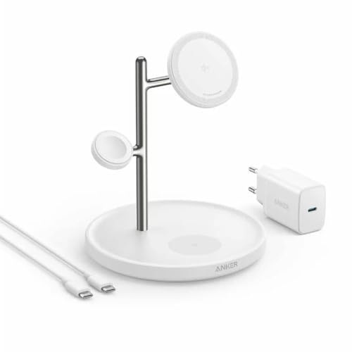 Anker Stacja magnetyczna MagGo 15W 3-in-1 Biała von Anker