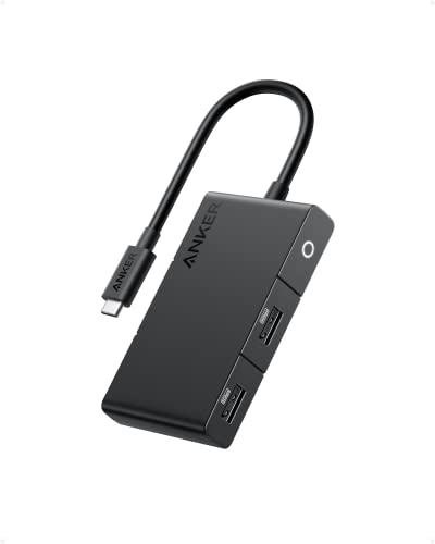 Anker USB C Hub, 332 USB-C Hub (5-in-1, 4K HDMI) mit 100W Power Delivery, 4K @ 30Hz HDMI Display, 5Gbps USB-C und USB-A Datenanschlüsse für MacBook, iPad, Lenovo, Dell, HP Laptops und mehr (schwarz) von Anker