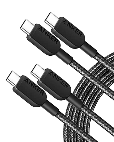 Anker USB C auf USB C Kabel, 60W USB C Kabel, USB C Ladekabel [2 Stück 180cm] für iPhone 16/15 Serie, MacBook Pro/Air, iPad Pro/Air, Galaxy S24/S23 Pixel, Switch, LG und mehr (USB 2.0) von Anker