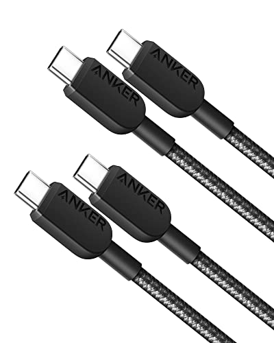 ANKER USB C Kabel, 310 USB C (0,9m*2), (60W/3A) Ladekabel Schnellladen für iPhone 15/15Pro/15Plus/15ProMax, Samsung Galaxy S23, iPad Pro 2021, iPad Air 4, MacBook Pro 2020(USB 2.0) von ANKER