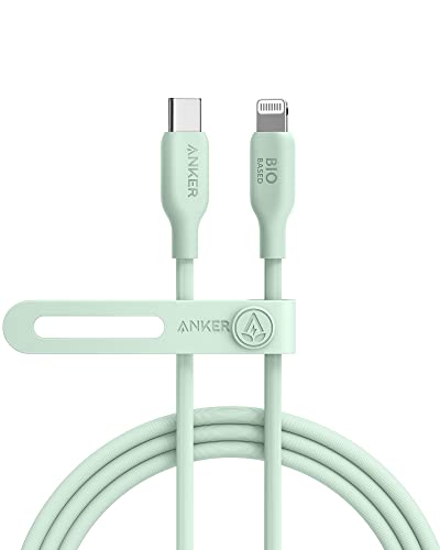 Anker USB-C auf Lightning Kabel, 541 Kabel (Naturgrün, 180cm), MFi zertifiziert, Bio Schnellladekabel für iPhone 14 14 Pro 14 Pro Max 13 13 Pro 12 11 X XS XR 8 Plus (Ohne Netzteil) von Anker