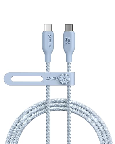 Anker USB-C auf USB-C Kabel (240W, Blau, 1,8m) Typ-C Bio-Nylon Ladekabel, Schnellladekabel, Kompatibel mit iPhone 15, MacBook, iPad Pro 2020, iPad Air 4, Samsung Galaxy S23+/S23 Ultra, Pixel und mehr von Anker