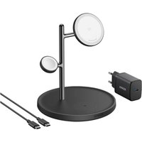MagGo Wireless Charging Station 15W 3-In-1 Stand - Black - Anker von Anker