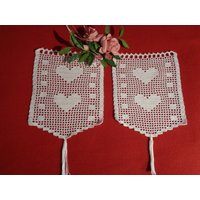 Gehäkelte Gardinen 2Er Set , 24cm X 31cm Gehäkelte Gardinen 2Er Set , 24cm X 31cm von AnkesHaekelshop