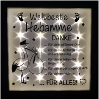 Leuchtrahmen, Beleuchteter Bilderrahmen, Hebamme, Geschenk Dankeschön, Dekoration, Beleuchtung Leuchtrahmen, Beleuchteter Bilderrahmen, Hebamme, Geschenk Dankeschön, Dekoration, Beleuchtung von AnkesHandmadeShop